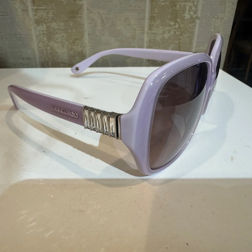 Jimmy‎ Choo Lilac Oversized Women's Crystal Sunglasses Lia/s BT3DZ